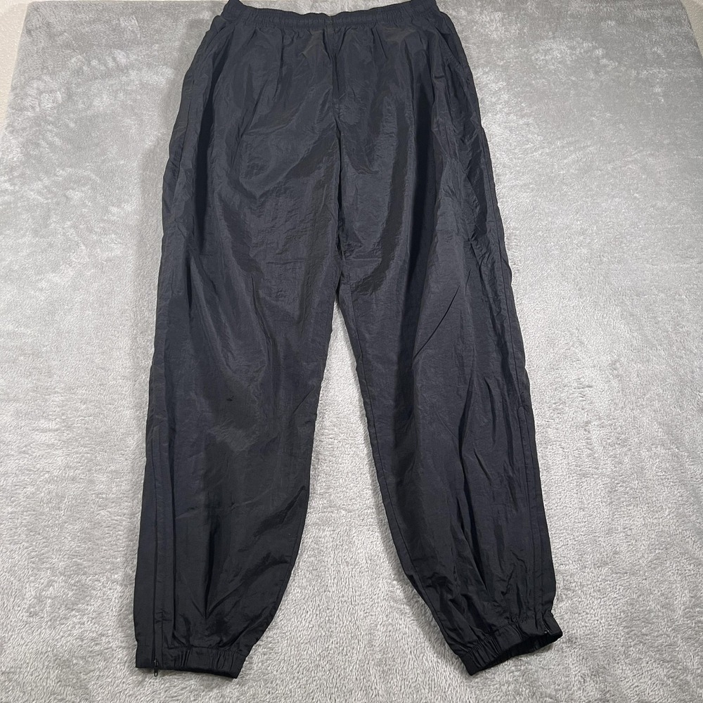 Nike Track Pants Mens XL Black Nylon Windbreaker Joggers Ankle‎ Zip Retro 90s